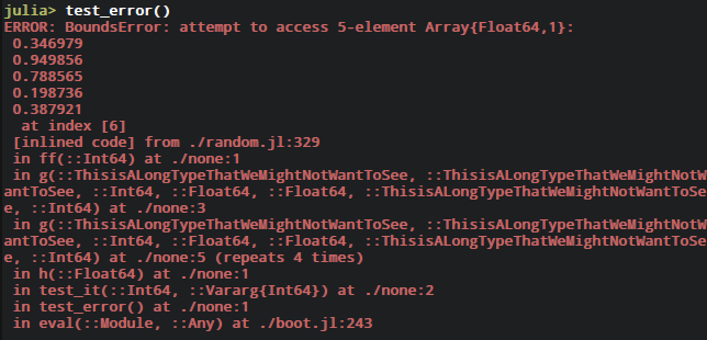 Stacktrace in 0.5