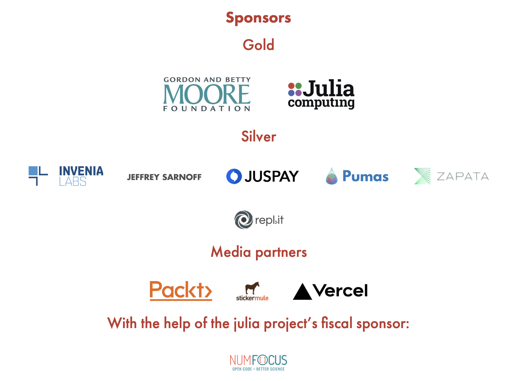 JuliaCon Sponsors